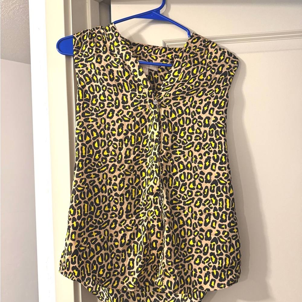 Leopard Print Sleeveless Top